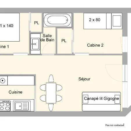 A Deux Pas Des Pistes : 2 Pieces A - 4-6 Pers. - Fr-1-595-65 Apartment Crest-Voland
